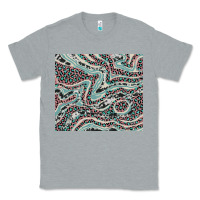 Heather Grey pink and turquoise cowhide and leopard Classic Tee - RanaPortraitStore
