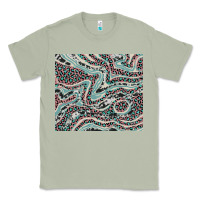 Matcha pink and turquoise cowhide and leopard Classic Tee - RanaPortraitStore