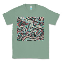 Sage pink and turquoise cowhide and leopard Classic Tee - RanaPortraitStore