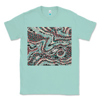 Seafoam pink and turquoise cowhide and leopard Classic Tee - RanaPortraitStore