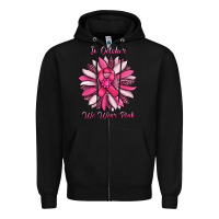 Black in october we wear pink sunflower Zipper Hoodie - RanaPortraitStore