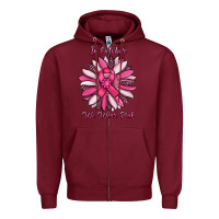 Burgundy in october we wear pink sunflower Zipper Hoodie - RanaPortraitStore