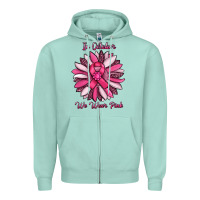Seafoam in october we wear pink sunflower Zipper Hoodie - RanaPortraitStore