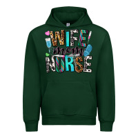 Forest Green wife mom nurse Urban Hoodie - NancyCooperArtShop