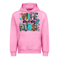 Fuchsia Pink wife mom nurse Urban Hoodie - NancyCooperArtShop