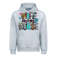 Heather Grey wife mom nurse Urban Hoodie - NancyCooperArtShop