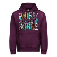 Mauve Wine wife mom nurse Urban Hoodie - NancyCooperArtShop