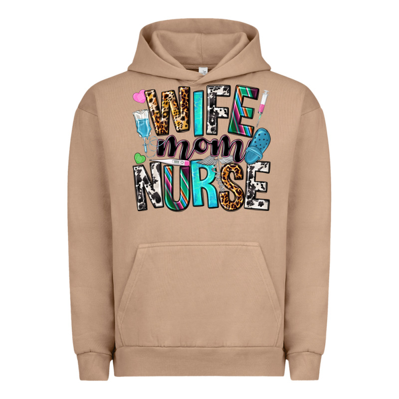 Wife Mom Nurse Urban Hoodie by NancyCooperArtShop | Teevron
