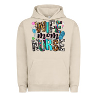 Pigment French Oak wife mom nurse Urban Hoodie - NancyCooperArtShop