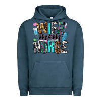 Pigment Midnight Navy wife mom nurse Urban Hoodie - NancyCooperArtShop