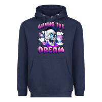 Navy living the dream Heavyweight Hoodie - JahusDesignShop