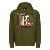Army Green baseball Premium Hoodie - MaliasSmallBusiness