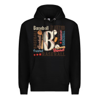 Black baseball Premium Hoodie - MaliasSmallBusiness