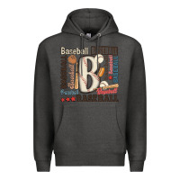 Charcoal Heather baseball Premium Hoodie - MaliasSmallBusiness