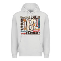 Dove Grey baseball Premium Hoodie - MaliasSmallBusiness