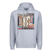 Heather Grey baseball Premium Hoodie - MaliasSmallBusiness