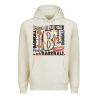 Oatmeal Heather baseball Premium Hoodie - MaliasSmallBusiness