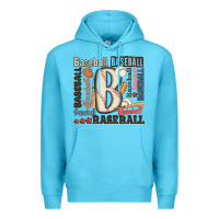 Ocean Blue baseball Premium Hoodie - MaliasSmallBusiness