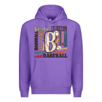 Purple baseball Premium Hoodie - MaliasSmallBusiness