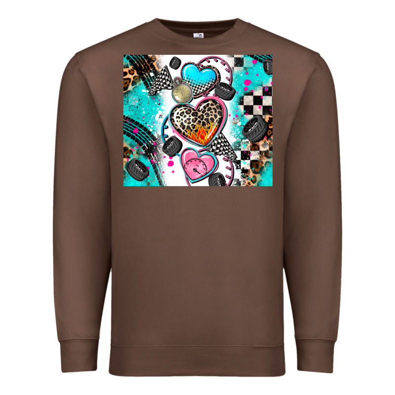 Race Heart Tumbler Premium Sweatshirt by AdoDesignShop | Teevron