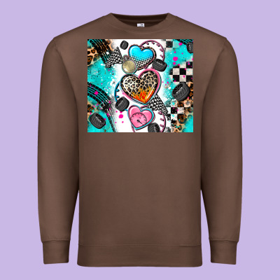 Race Heart Tumbler Premium Sweatshirt Designed By Adodesignshop
