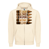 Sandshell teach love inspire motivate lead Zipper Hoodie - Zillion Design Studio