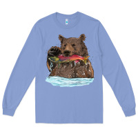 Colony Blue mama bear haunting fish Long Sleeve Tee - RanaPortraitStore