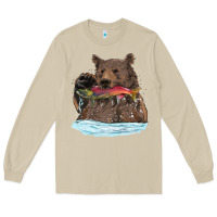 Mushroom mama bear haunting fish Long Sleeve Tee - RanaPortraitStore