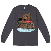 Smoke mama bear haunting fish Long Sleeve Tee - RanaPortraitStore