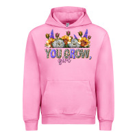 Fuchsia Pink you grow girl Urban Hoodie - NancyCooperArtShop