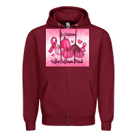 Burgundy in october we wear pink pumpkin Zipper Hoodie - RanaPortraitStore