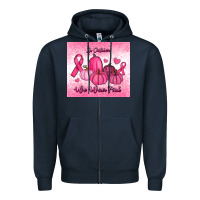 Navy in october we wear pink pumpkin Zipper Hoodie - RanaPortraitStore