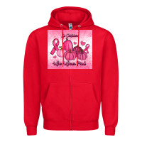 Red in october we wear pink pumpkin Zipper Hoodie - RanaPortraitStore