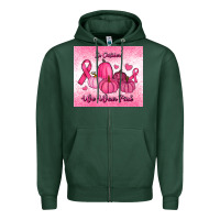 Sports Green in october we wear pink pumpkin Zipper Hoodie - RanaPortraitStore