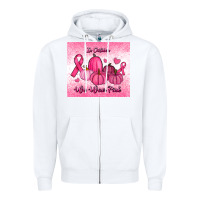 White in october we wear pink pumpkin Zipper Hoodie - RanaPortraitStore