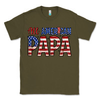 Army Green all American papa Classic Tee - Zillion Design Studio