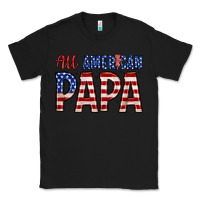 Black all American papa Classic Tee - Zillion Design Studio