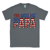 Charcoal Heather all American papa Classic Tee - Zillion Design Studio