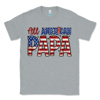 Heather Grey all American papa Classic Tee - Zillion Design Studio