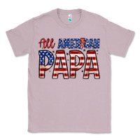 Lilac all American papa Classic Tee - Zillion Design Studio