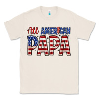 Natural all American papa Classic Tee - Zillion Design Studio