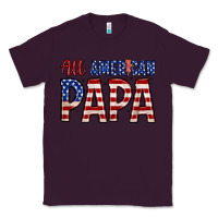 Plum all American papa Classic Tee - Zillion Design Studio