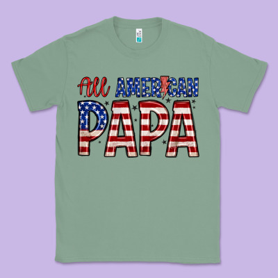 All American Papa Classic Tee Designed By Zillion Design Studio