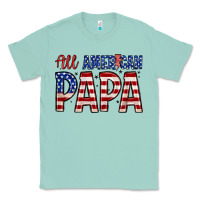 Seafoam all American papa Classic Tee - Zillion Design Studio