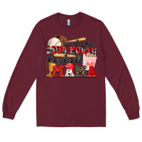 Burgundy somebody's loud mouth baseball mama Long Sleeve Tee - Zillion Design Studio