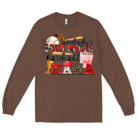 Chestnut somebody's loud mouth baseball mama Long Sleeve Tee - Zillion Design Studio