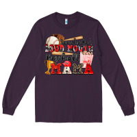 Plum somebody's loud mouth baseball mama Long Sleeve Tee - Zillion Design Studio