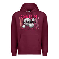 Burgundy volleyball mom Premium Hoodie - MaliasSmallBusiness