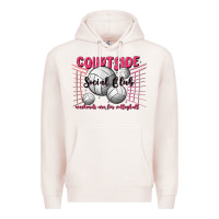 Pale Pink volleyball mom Premium Hoodie - MaliasSmallBusiness