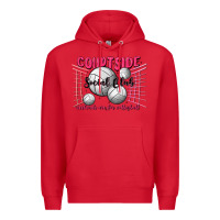 Red volleyball mom Premium Hoodie - MaliasSmallBusiness